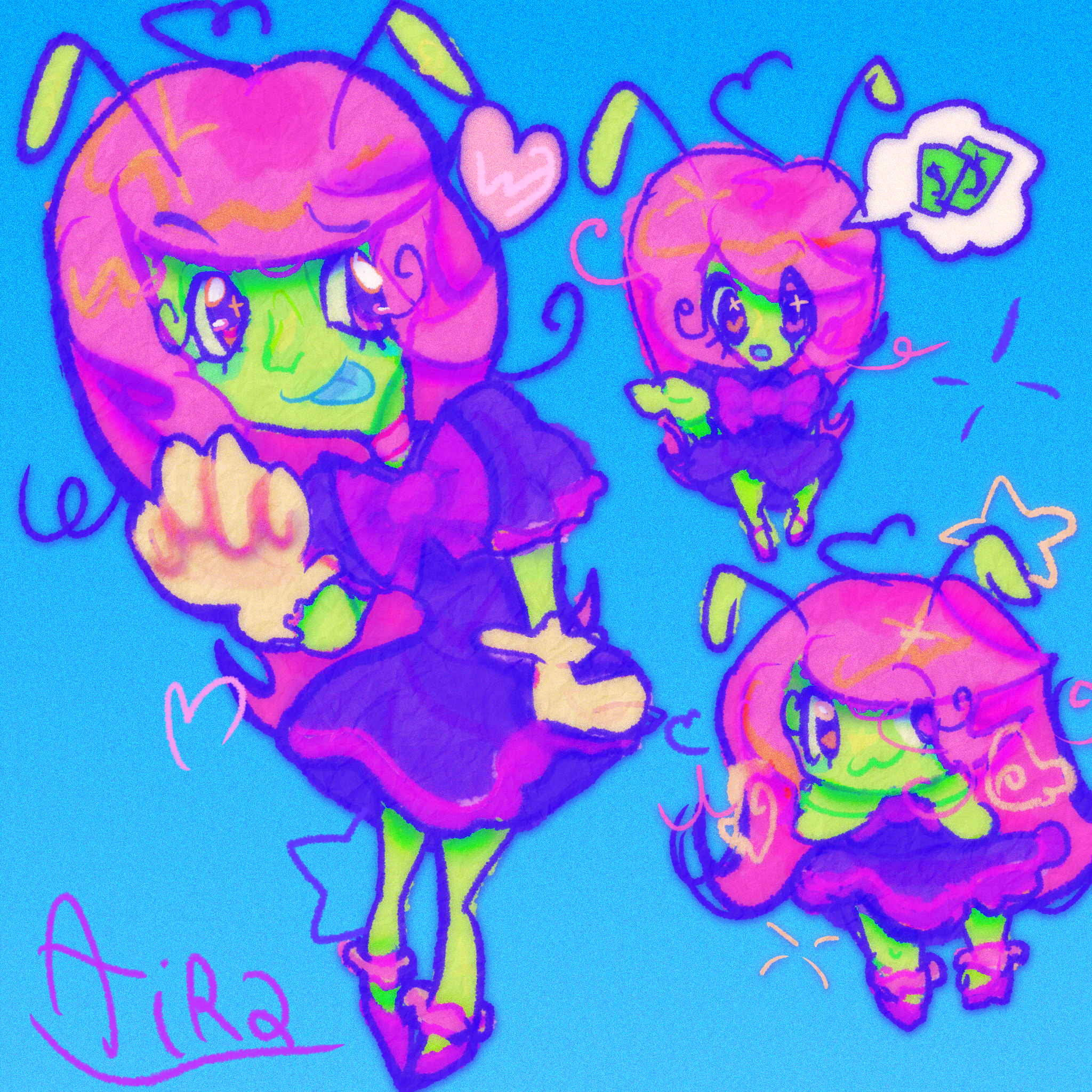 pink alien silly
